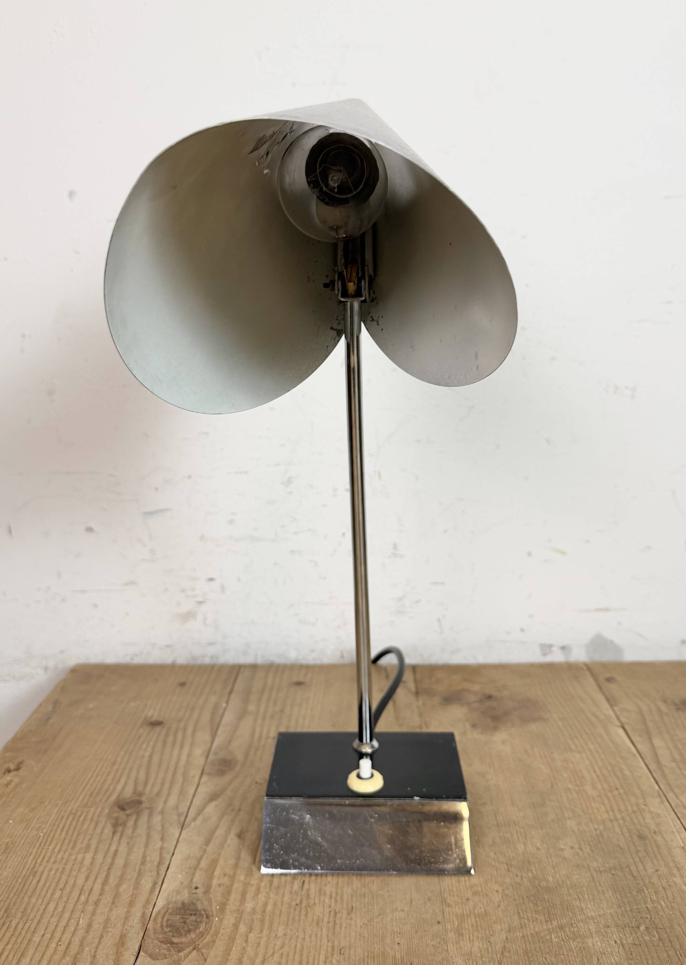 Vintage Black Table Lamp by Josef Hůrka for Napako, 1960s