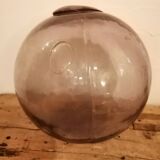 Old glass ball of fishing net marked "LT"