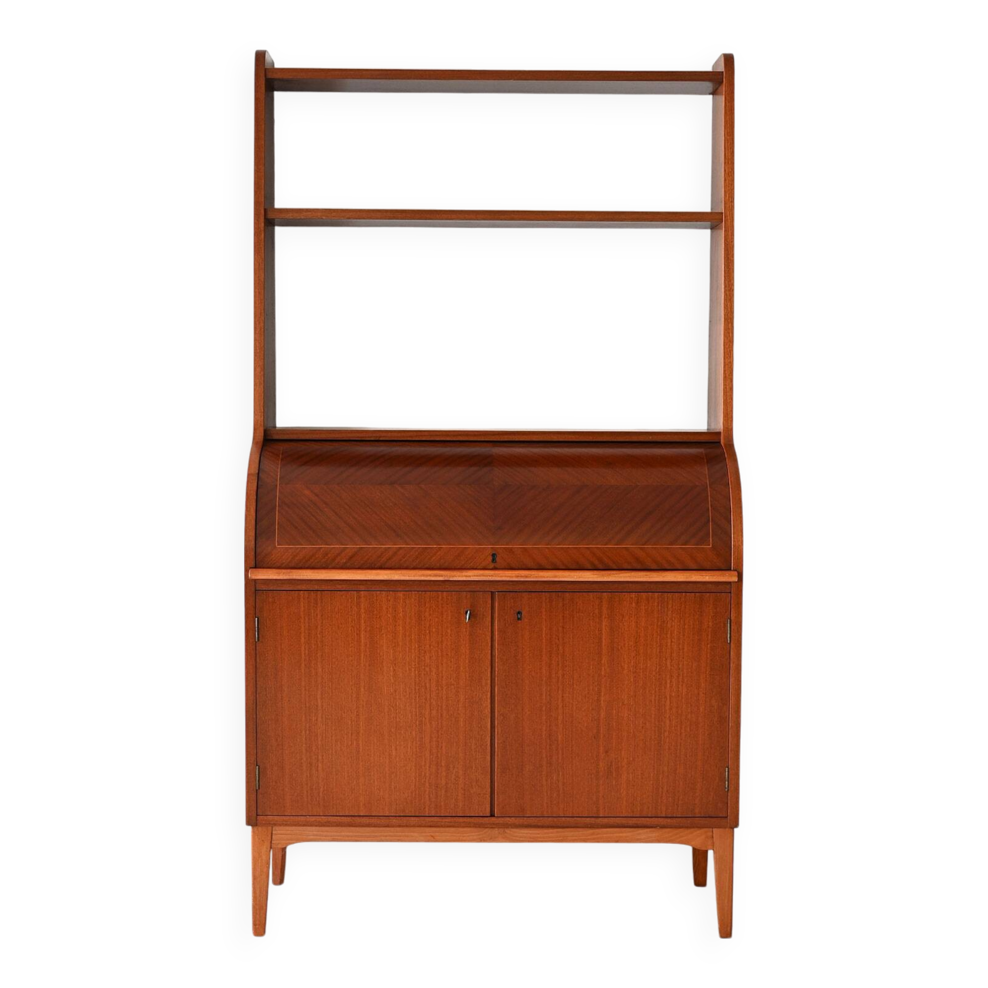Scandinavian bookcase with writing desk