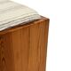 Vintage pinewood stool side table with compartment 70s design