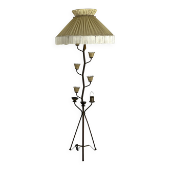 Rare Mid-Century brass floor lamp in the manner of Arredoluce Monza. Italy 1950s