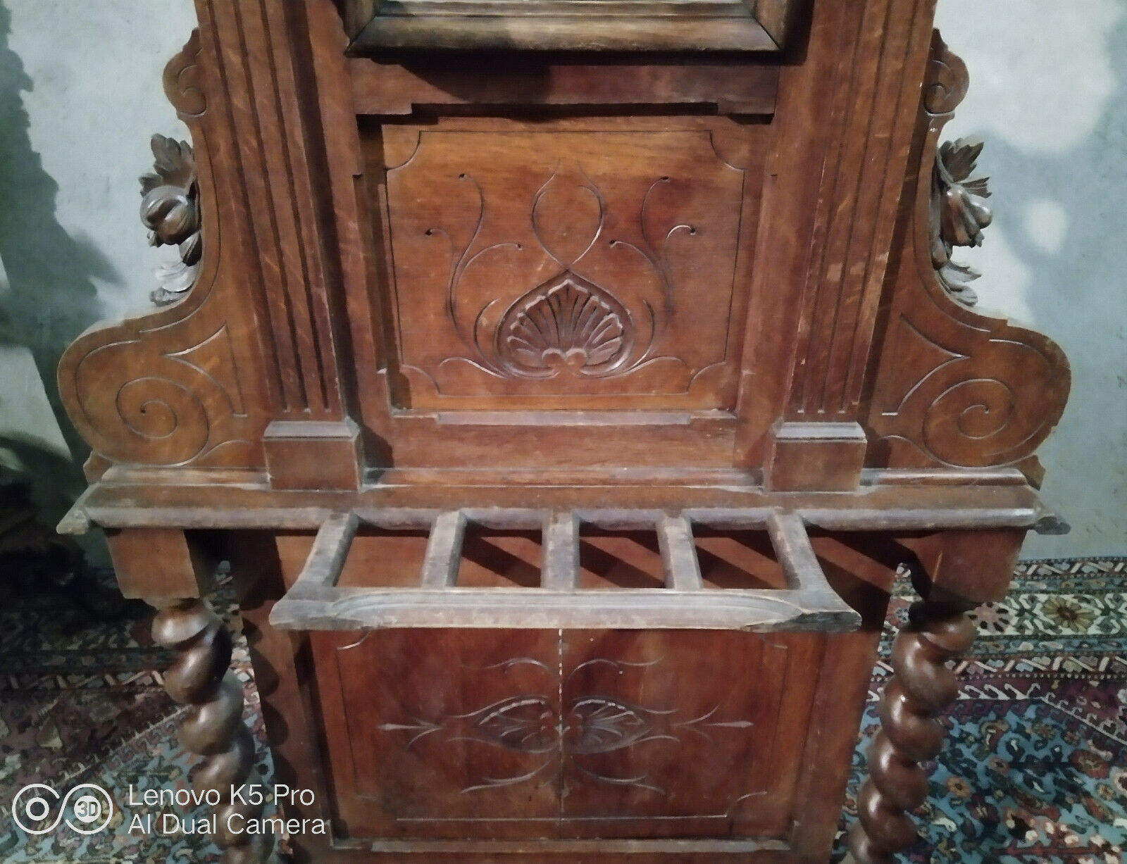 Louis XV oak coat holder
