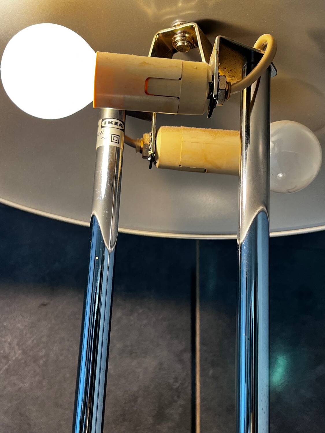 Vintage IKEA chrome lamp 1970 by Robert Sonneman