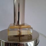 Lampes en lucite et métal chromé 70's