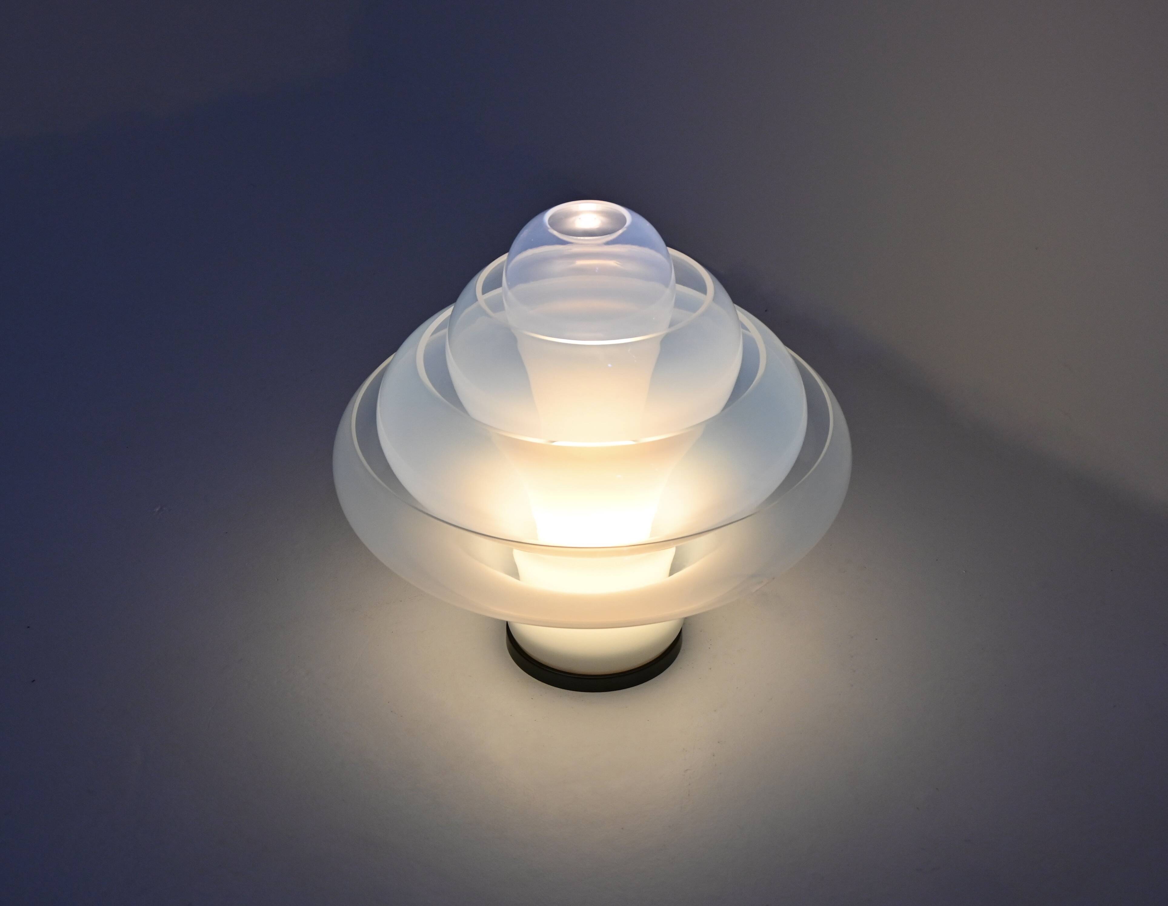 Lotus LT305 table lamp by Carlo Nason for Mazzega, 1960s