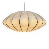 Mid-century modern Cocoon pendant lamp by Friedel Wauer for Goldkant Leuchten, Germany, 1960s.