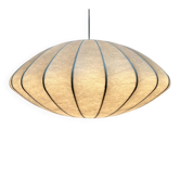 Mid-century modern Cocoon pendant lamp by Friedel Wauer for Goldkant Leuchten, Germany, 1960s.