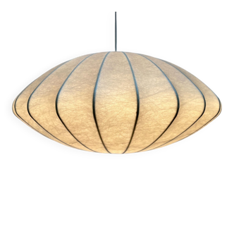 Mid-century modern Cocoon pendant lamp by Friedel Wauer for Goldkant Leuchten, Germany, 1960s.