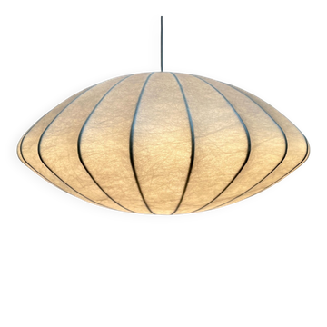 Mid-century modern Cocoon pendant lamp by Friedel Wauer for Goldkant Leuchten, Germany, 1960s.
