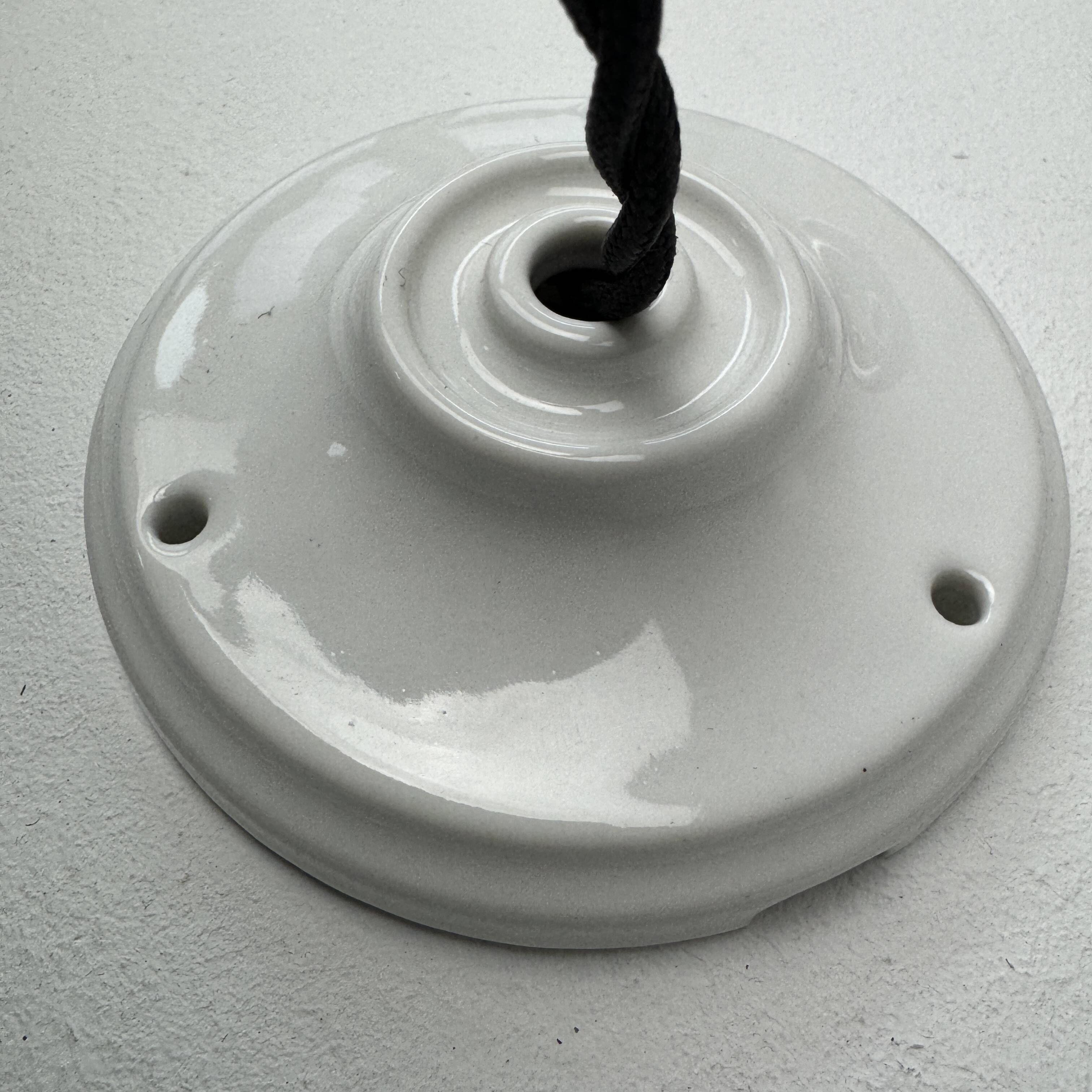 Pair of old vintage opaline pendants