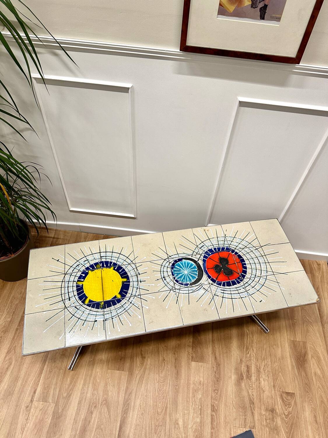 Colorful ceramic coffee table