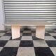 Travertine coffee table