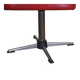 Chaise pivotante vintage skaï rouge et métal, années 50, style bureau industriel