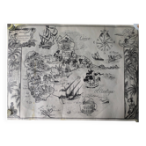 Affiche ancienne sur la Guadeloupe imp par Jarry signée par G.Costes.