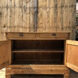 Low solid wood sideboard - large format