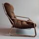 Pixi armchair by Gillis Lundgren for IKEA in chrome and brown velvet, 1974