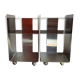 Pair of brushed aluminum bedsides