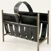 Porte revue en cuir Français mid century