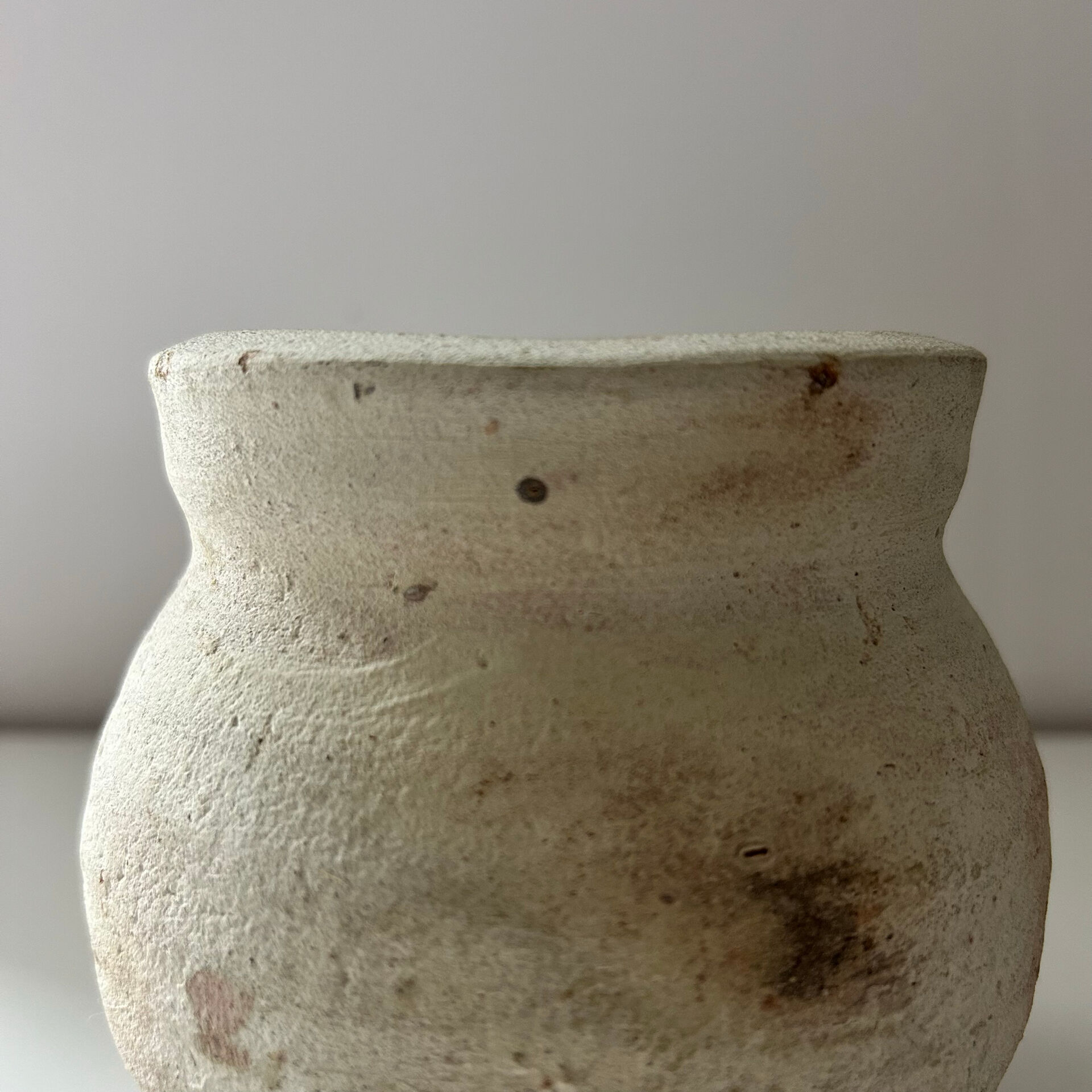 White clay pot
