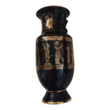 Petit vase noir et or
