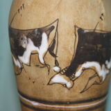 Vintage ceramics from Vallauris. Aiguière of the years 70. Signed Santi.