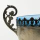 Sugar bowl, Art Nouveau, silver-plated brass, WMF, Germany, 1900s