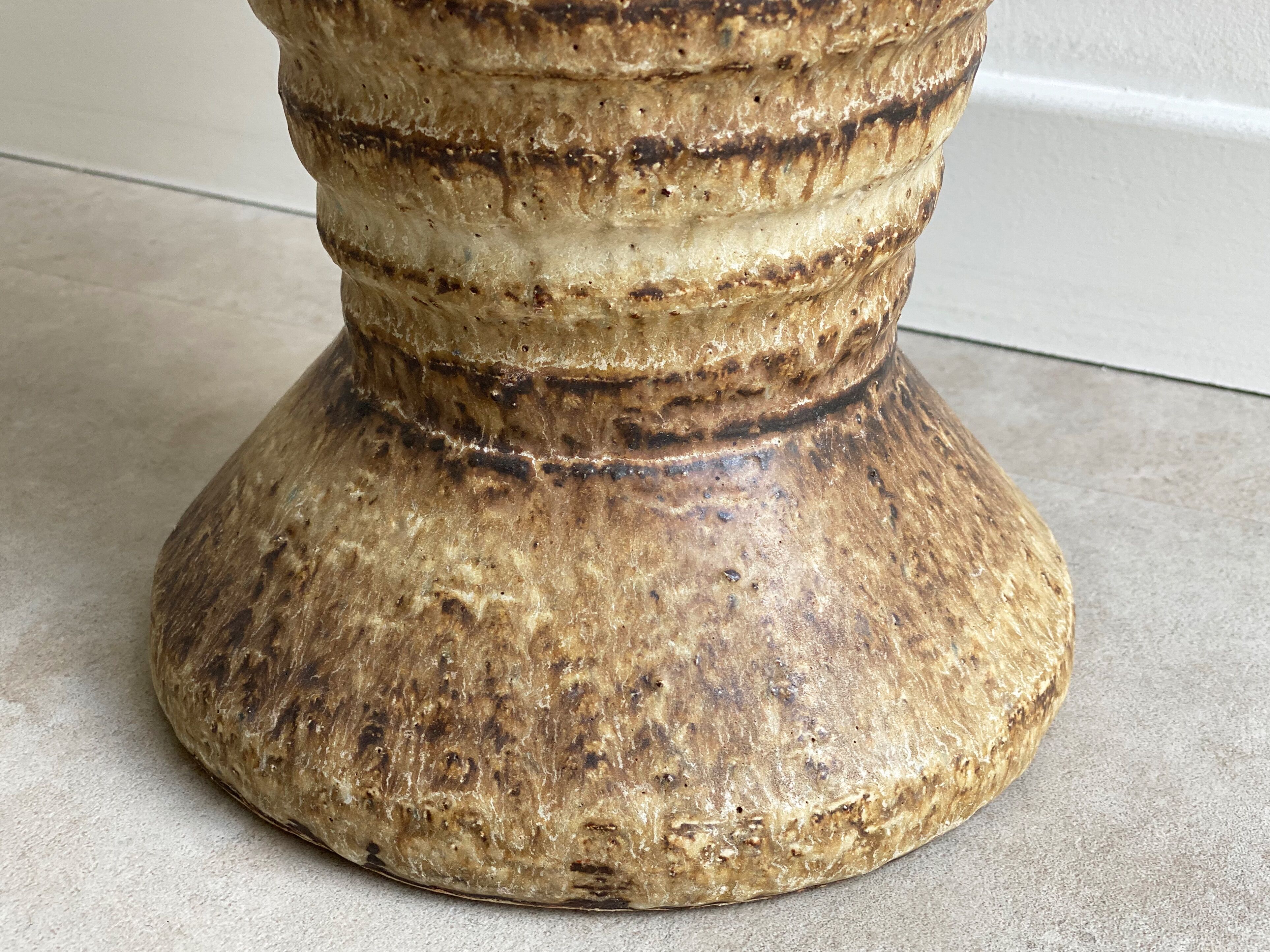 Vintage heavy ceramic diabolo vase