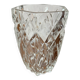 Cut glass transparent vase