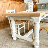 Old white farmhouse table