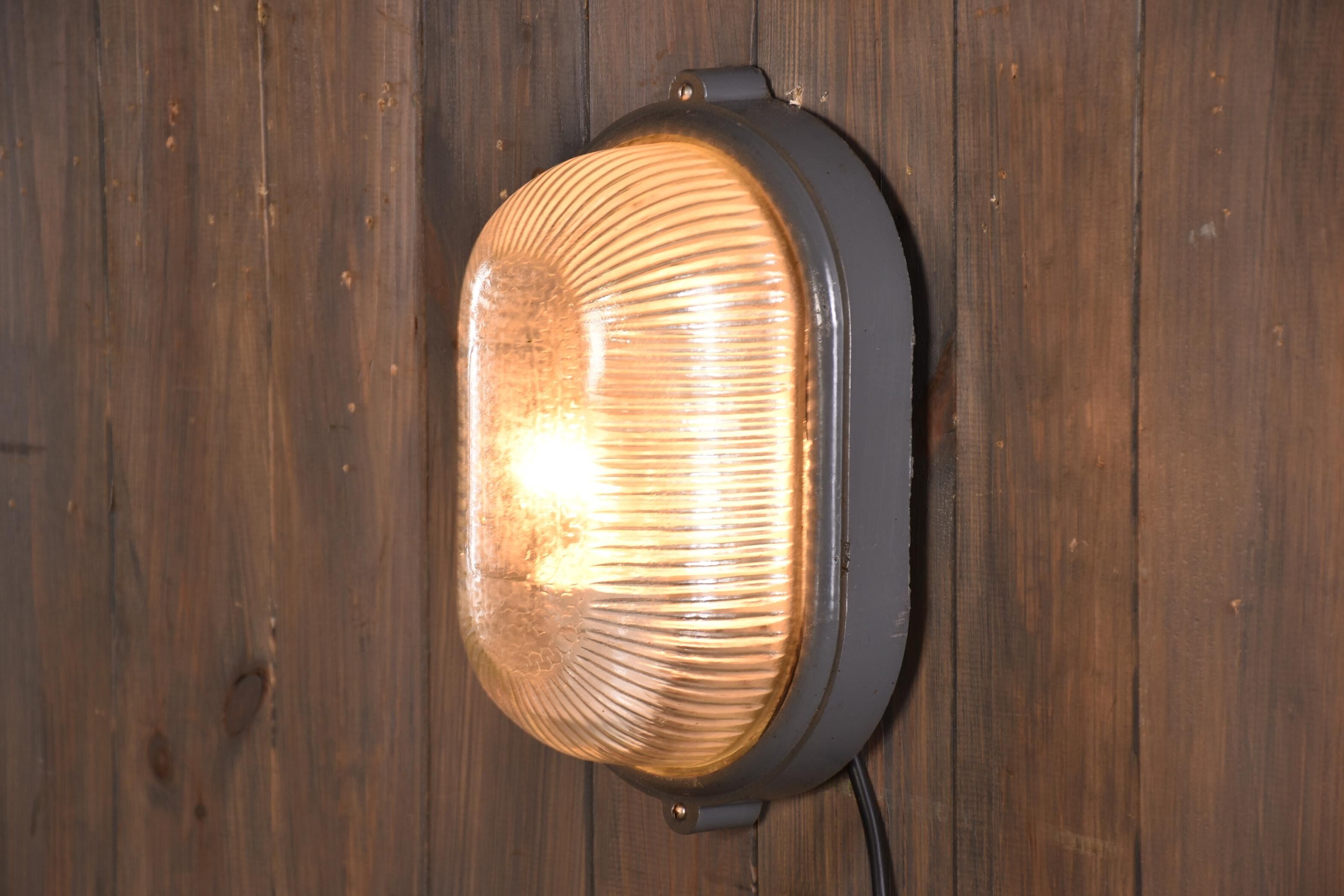 Industrial light vintage oval wall lamp