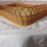 Vintage wicker tray