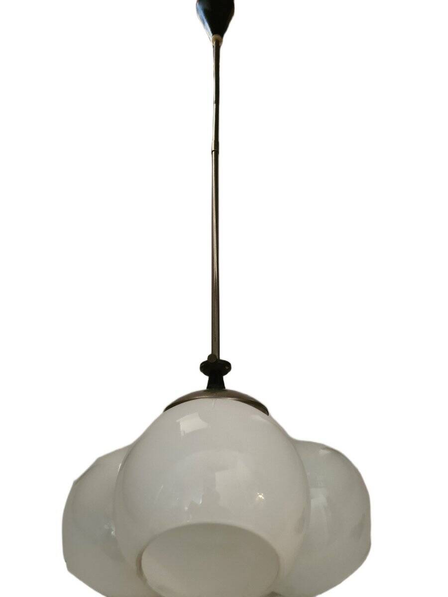 Art Deco glass chandelier, Poland, 1970s