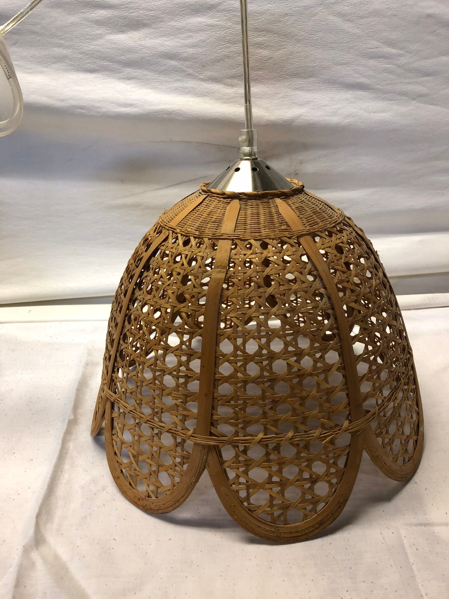 Vintage rattan hanging lamp