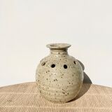 Vase boule pique fleurs en grès