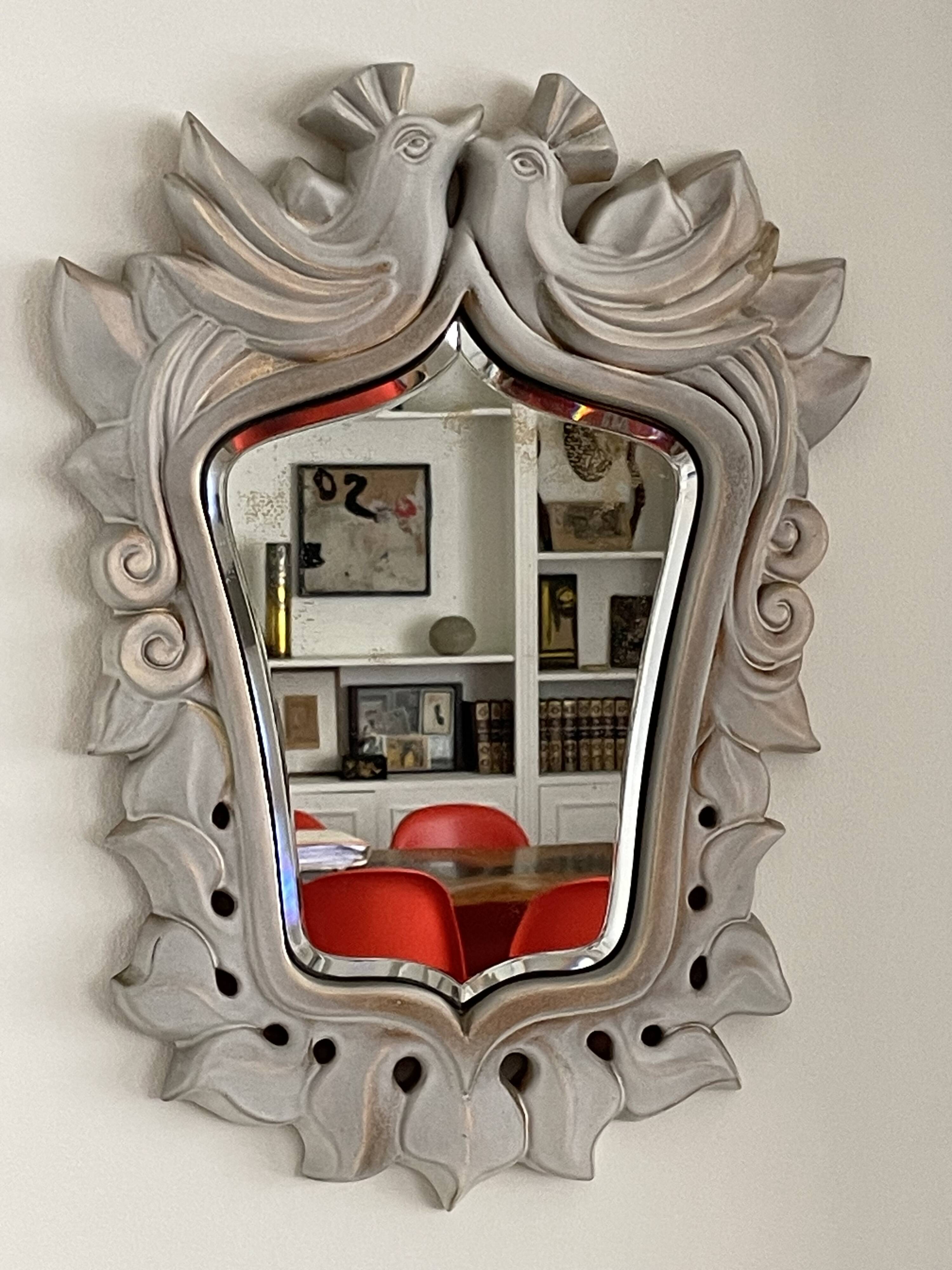 Ceramic mirror giraud vallauris