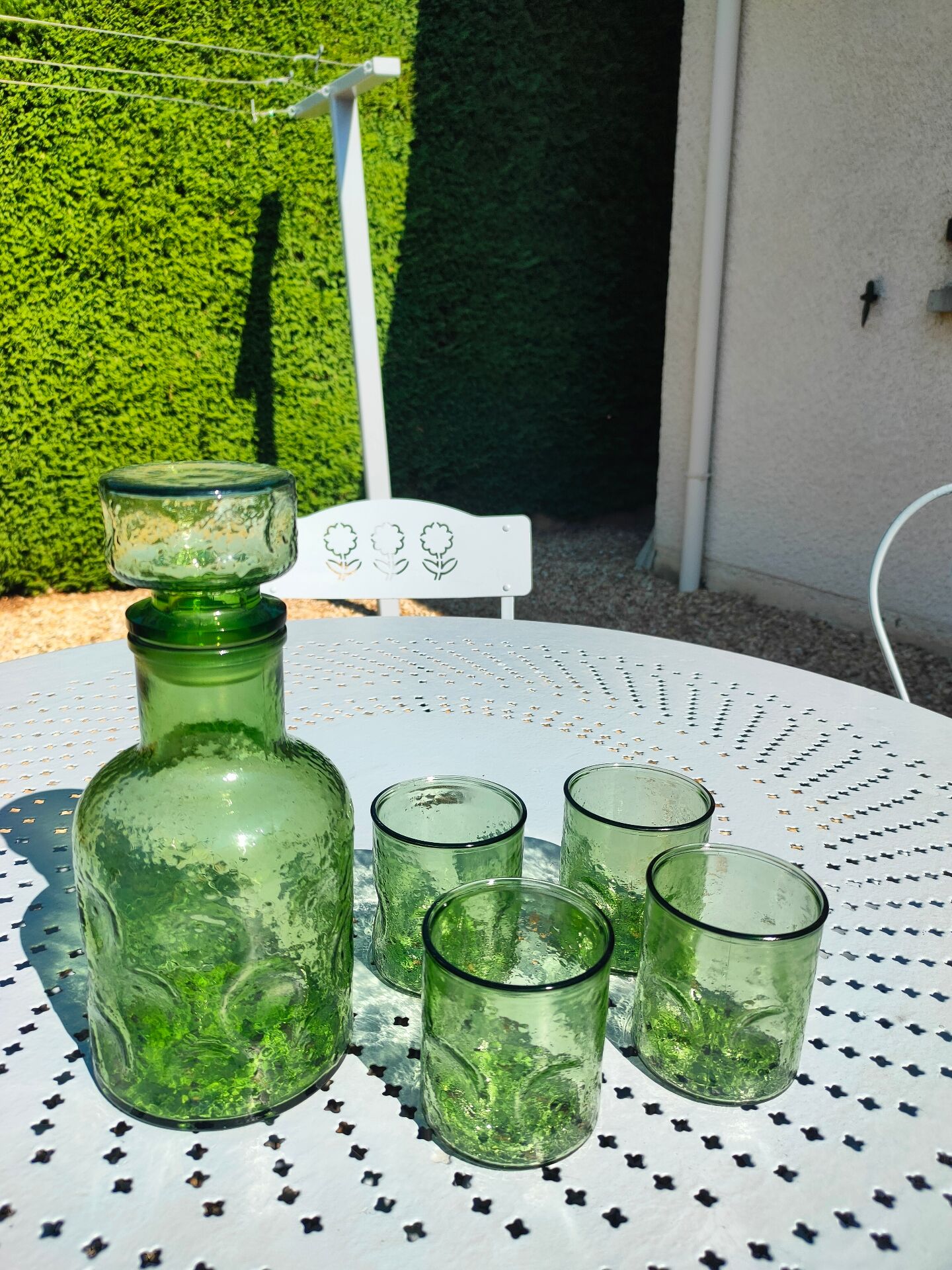 Carafe et verre Vintage