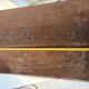 Antique rustic oak chest with original hardware and molded panels
