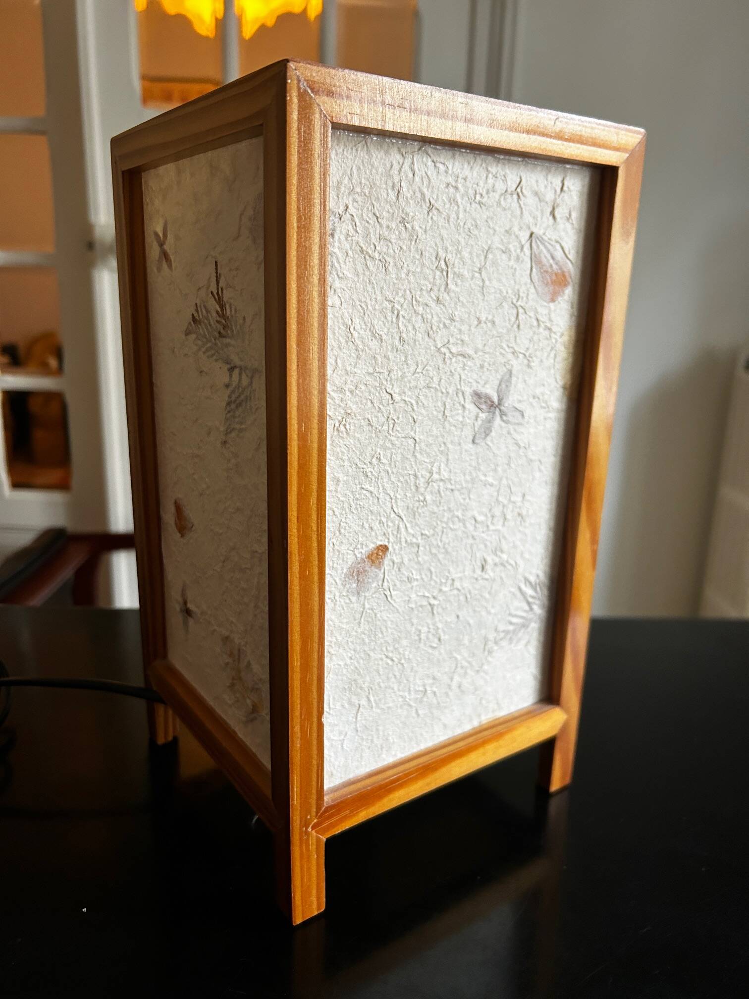 pair of dried flower lamps 1970