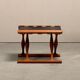 Poul Hundevad PH43 Guldhøj Stool in Teak and Black Leather, Denmark, 1960s