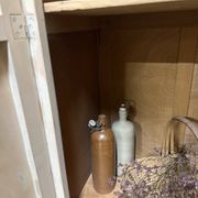 Petite armoire une porte art déco patinée