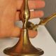 A set of classic Danish brass candle holders. Estimated 1960s.