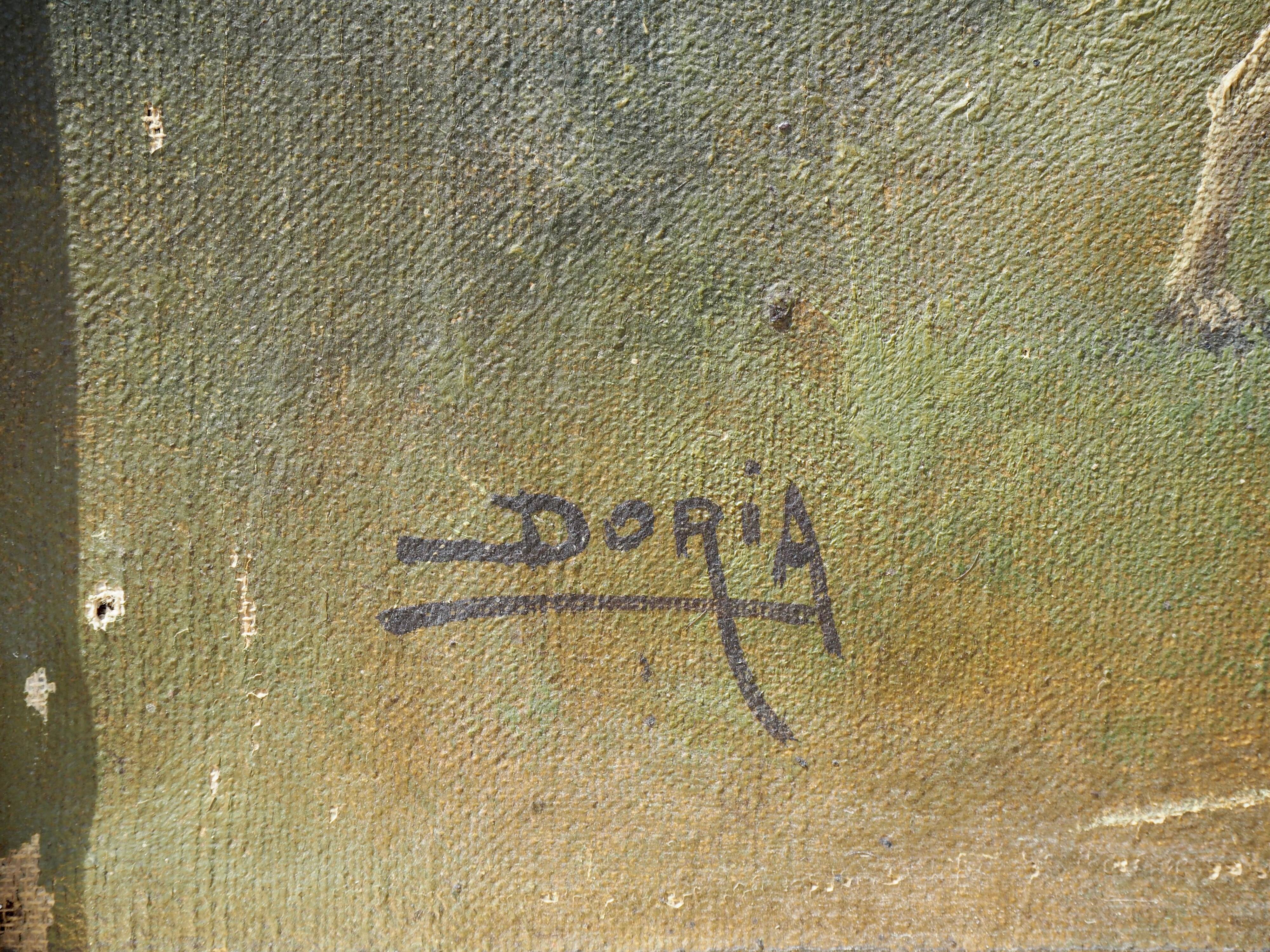 Pendants de scènes de chasse, huiles sur toile encadrées