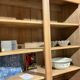 Display cabinet in solid cherry wood