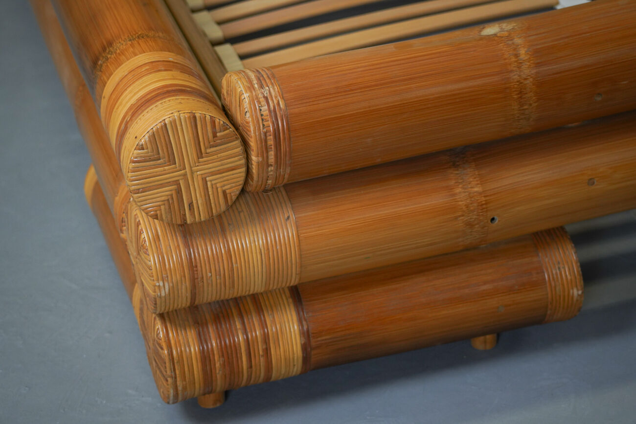 Vintage bamboo bedframe, Asia 1990s