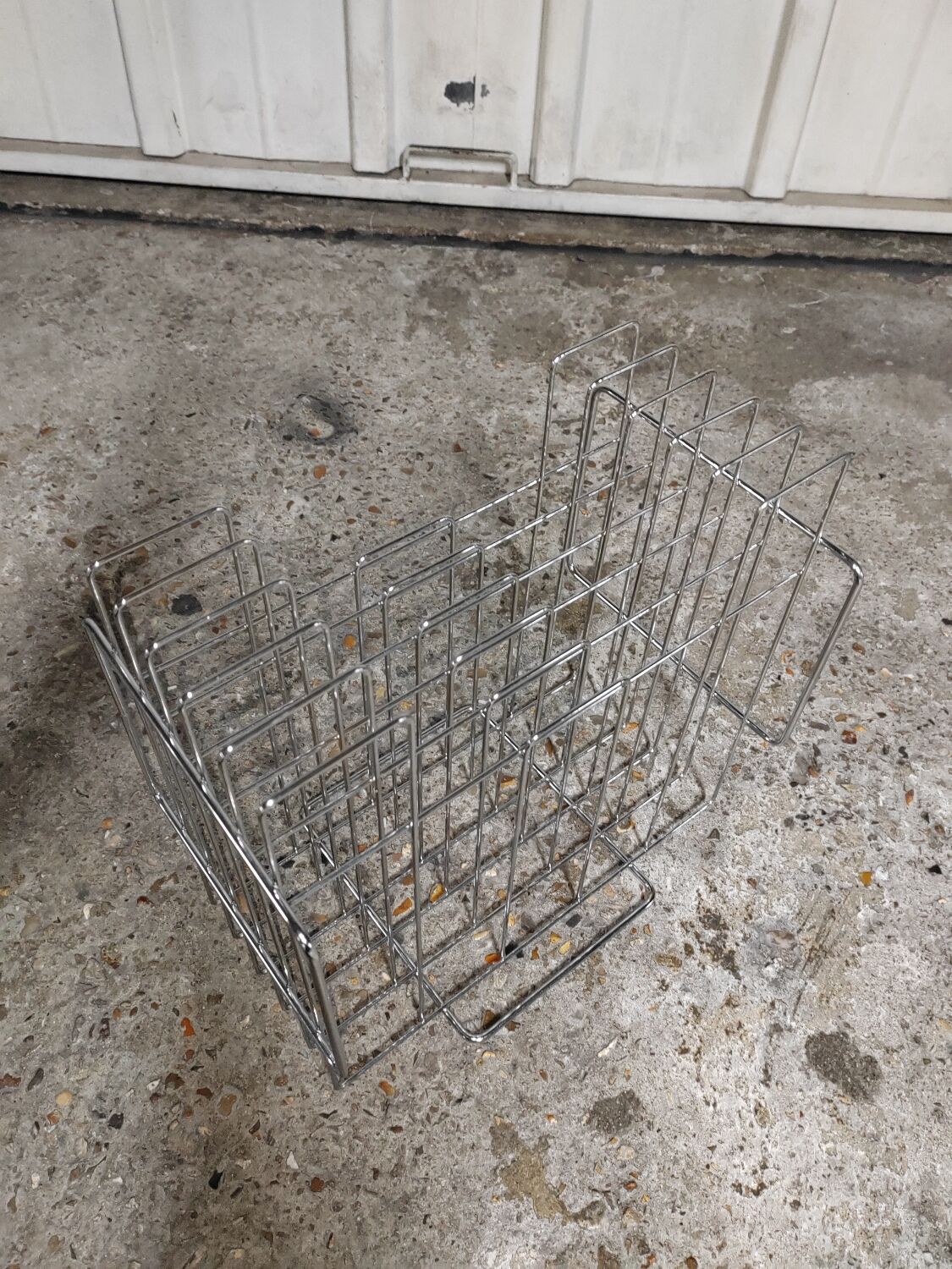 Vintage chrome magazine rack