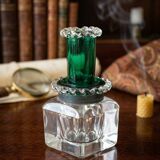 Antique Desk Candlestick from Vallérystal Crystal Factory, 1890s
