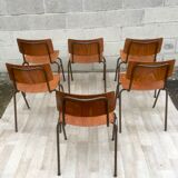 Set of 6 vintage Dutch Marko chairs