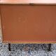 Pair of vintage mahogany sideboards with square metal legs from the 60s