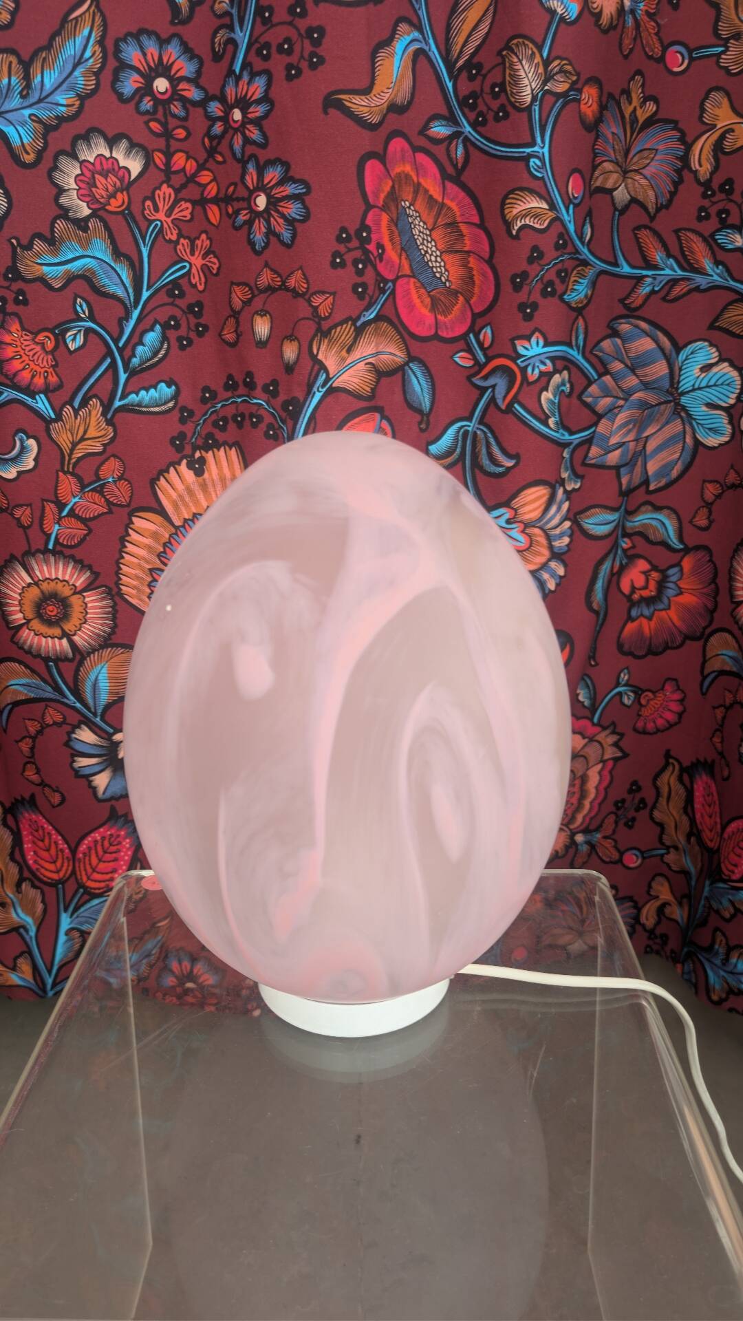 Glass egg lamp