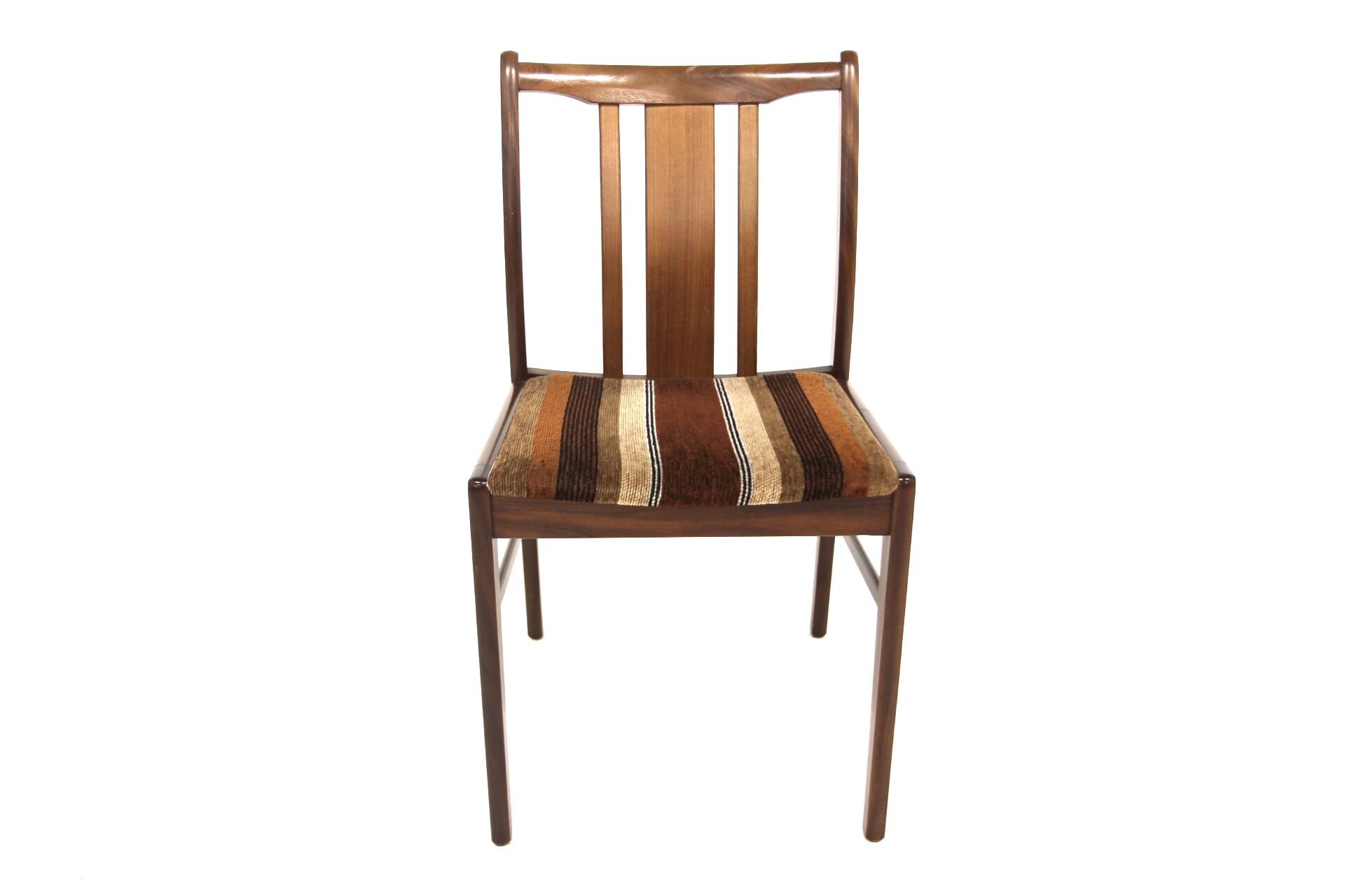 Set of 4 Scandinavian walnut chairs, Sweden, 1960